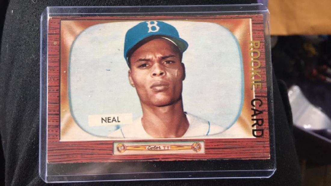 Charlie Neil 1955 Bowman rookie card nice shape (1 of 2)