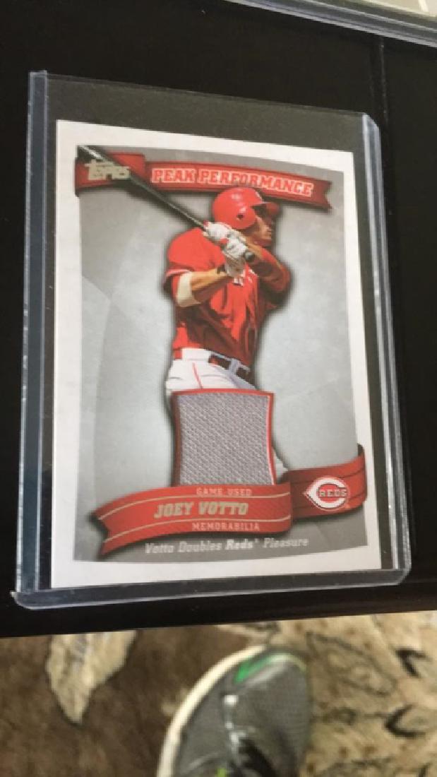 Joey Votto tops peak performance game used jersey: Joey Votto tops peak performance game used jersey