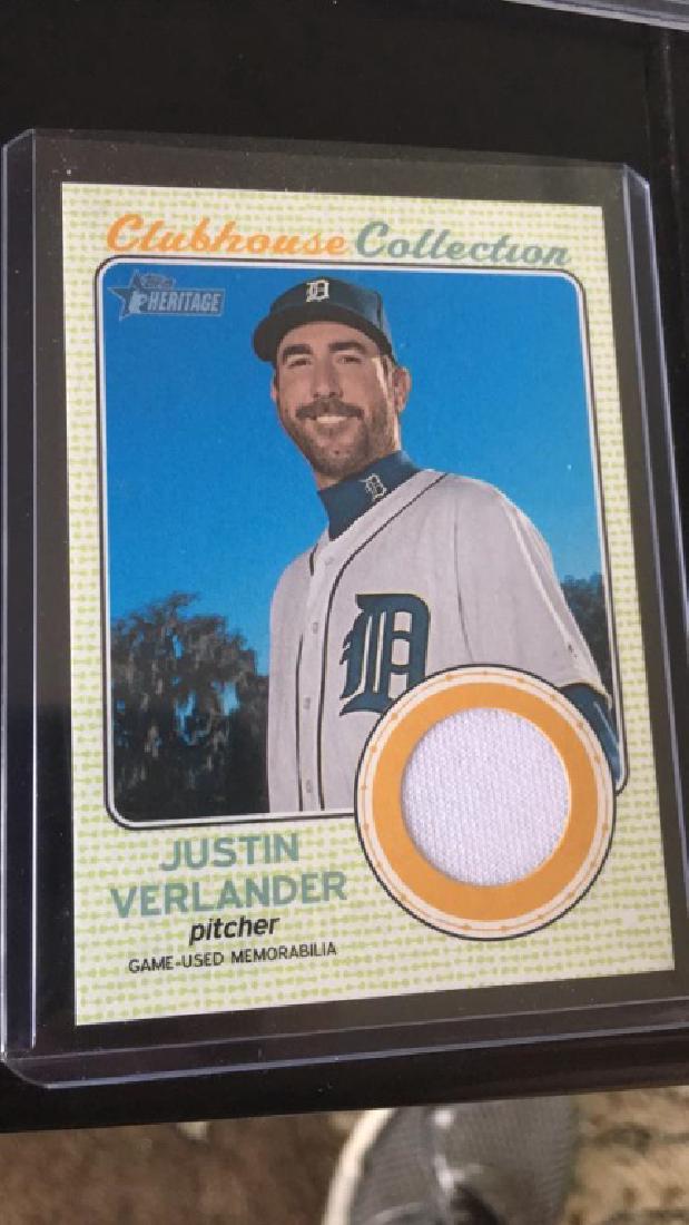 Justin VerLander clubhouse collection heritage: game used jersey
