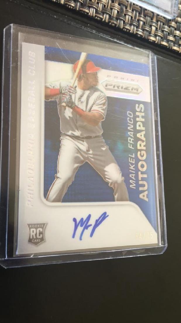 Maikel Franco 2015 Prizm auto blue /75: Maikel Franco 2015 Prizm auto blue /75