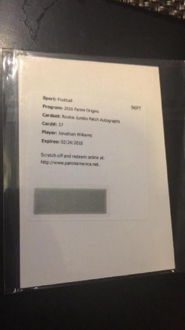 Jonathan Williams 2016 Panini origins rookie (1 of 1)