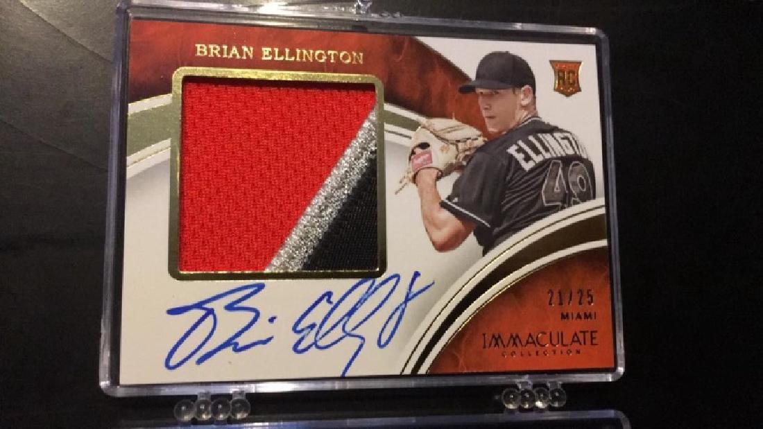 Brian Ellington immaculate jumbo patch auto /25 (1 of 1)