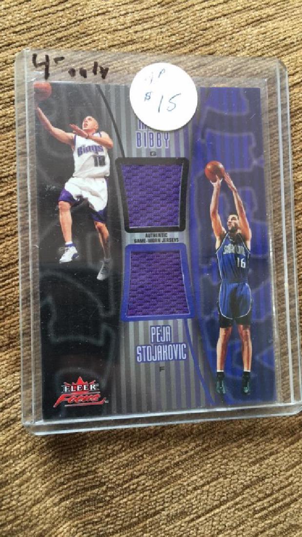 Mike bibby Peja Stojakovic dual jersey card (1 of 1)