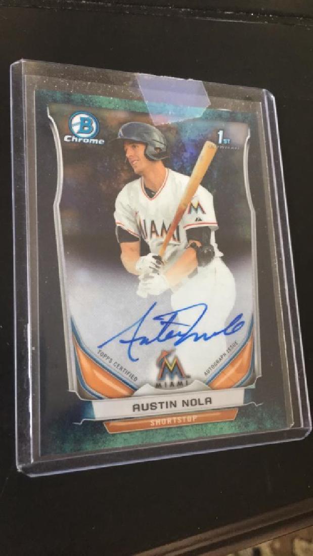 Austin Nola 2014 bowman chrome RC auto sp /99 (1 of 2)