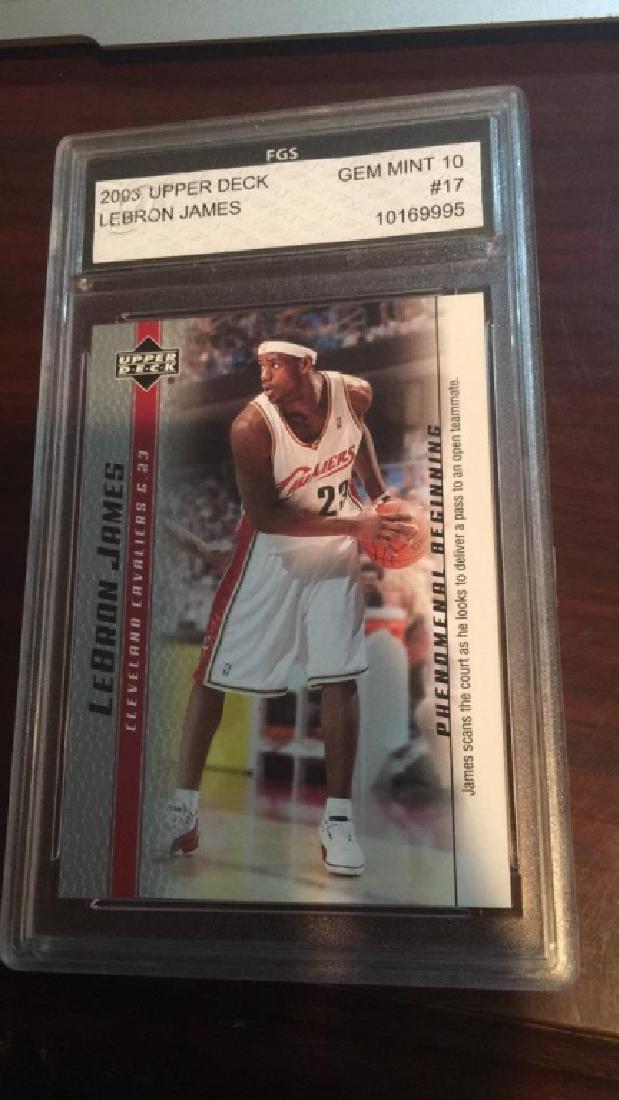 2003 upper deck Lebron James RC graded gem mint (1 of 1)