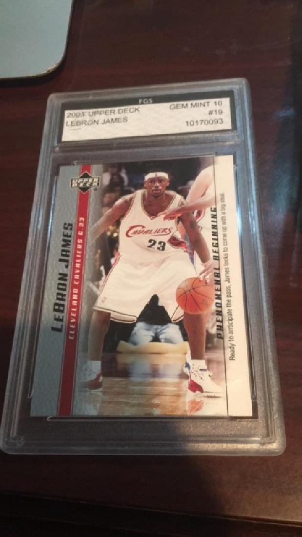 2003 upper deck Lebron James RC graded gem mint (1 of 1)