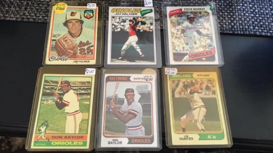 Jim Palmer Don Baylor Jim Hunter Eddie Murray: 1970s vintage baseball card lot nice shape