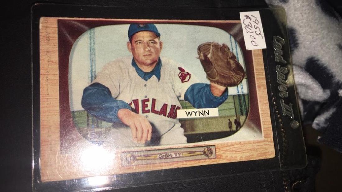 Early Wynn  1955 Bowman vintage baseball card (1 of 3)