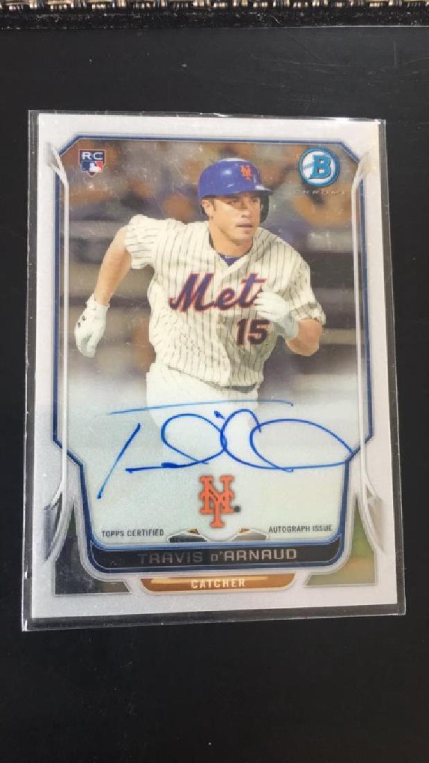 Travis D'arnaud 2014 bowman chrome RC auto (1 of 2)