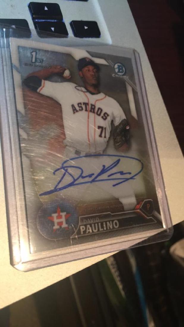 2016 bowman chrome RC auto David Paulino (1 of 1)