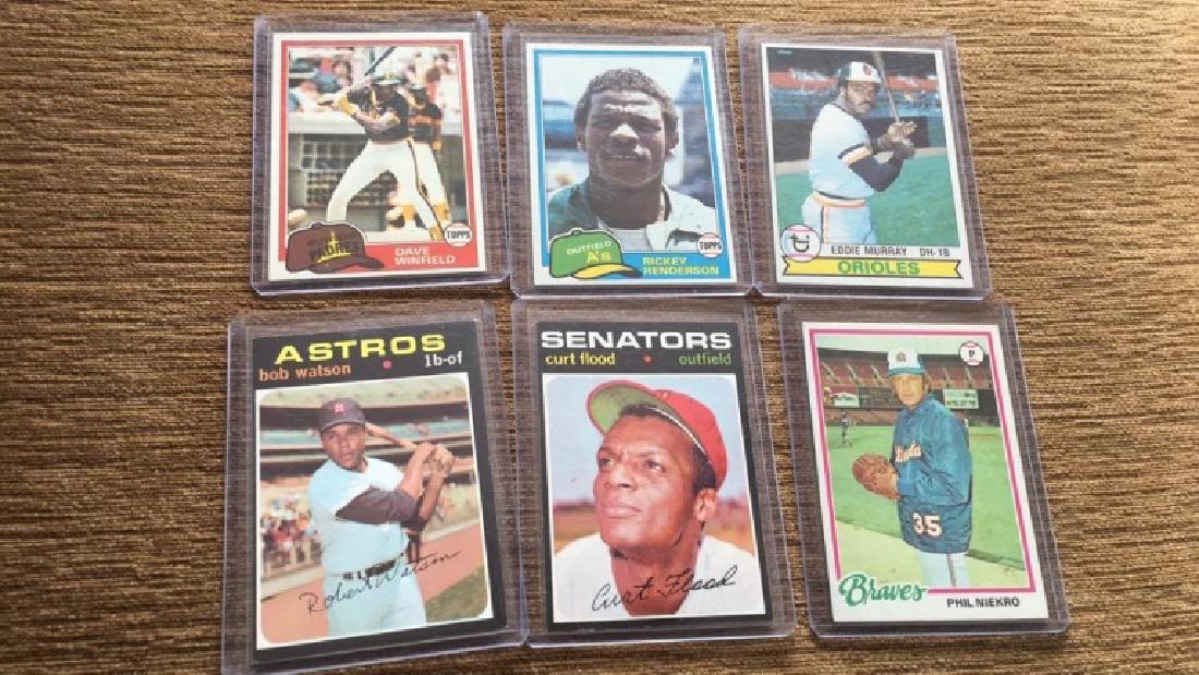 Dave Winfield Ricky Henderson Eddie Murray: current flood Phil Niekro Bob Watson Vintage Card Lot