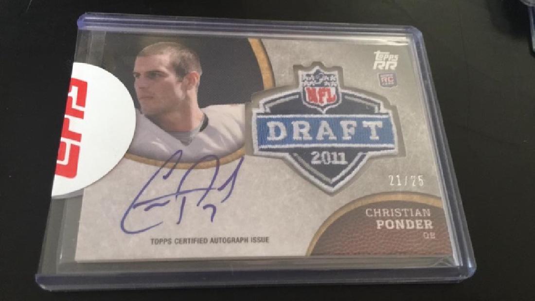 Christian Ponder 2011 Topps RR auto draft patch (1 of 1)