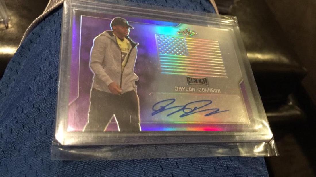 JAYLON JOHNSON 2017 LEAF METAL US ARMY PURPLE (1 of 3)