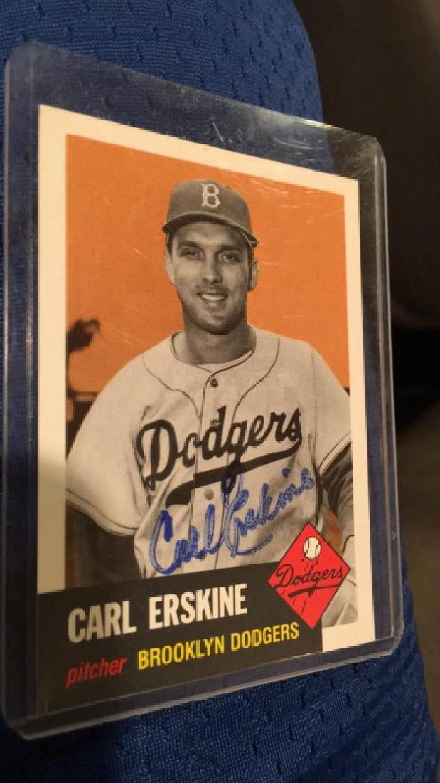 Carl Erskine autograph archives card (1 of 1)