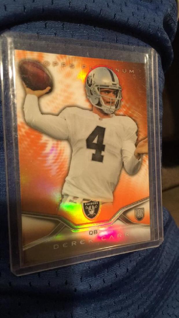 Derek Carr Topps Platinum 2014 Orange RC (1 of 2)