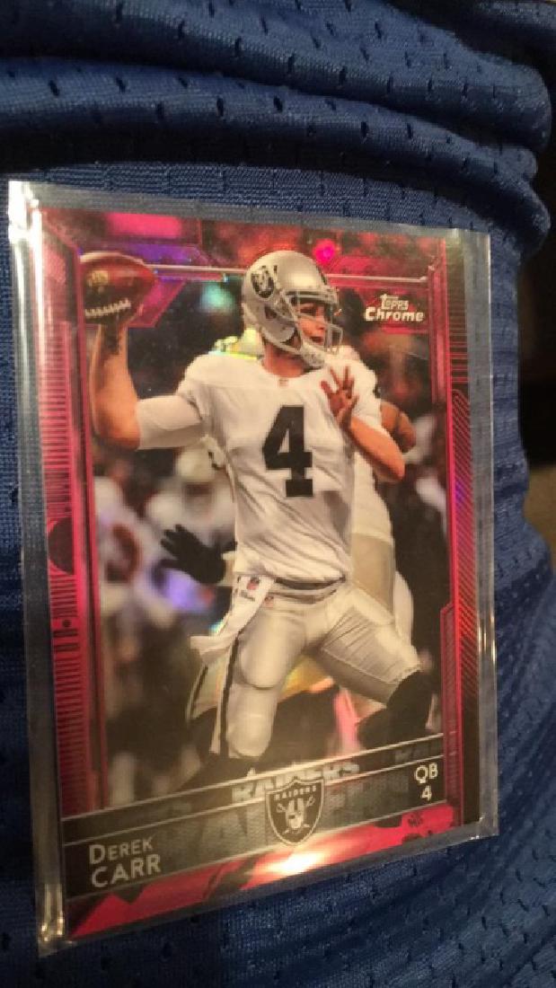 Derek Carr 2015 Topps chrome pink refractor /399 (1 of 2)