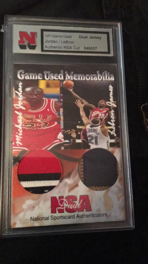Michael Jordan LeBron James 1/1 game used (1 of 2)