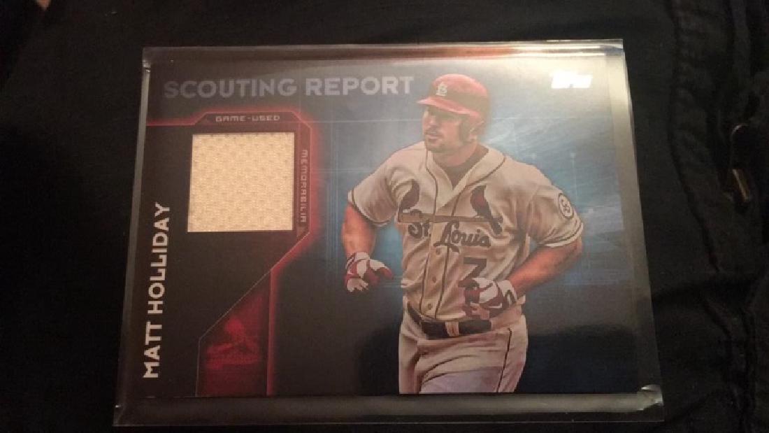 Matt Holiday Topps scouting report jersey (1 of 1)
