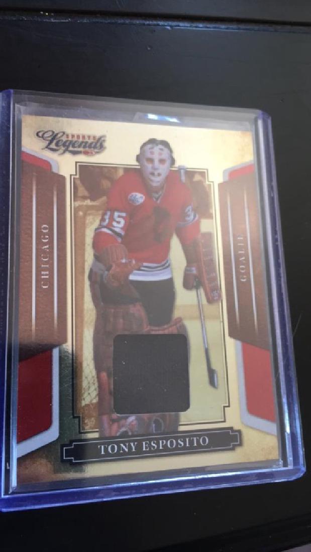 Tony Esposito sports legends jersey card: Tony Esposito sports legends jersey card