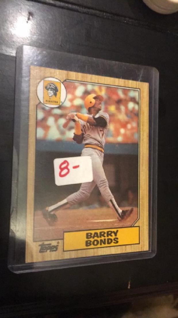 Barry bonds 1987 Topps RC (1 of 2)