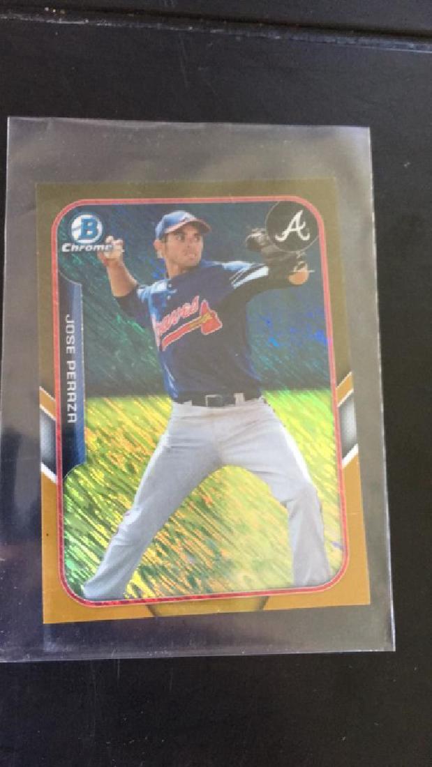 Jose Peraza 2015 bowman mini gold refractor /50 (1 of 3)