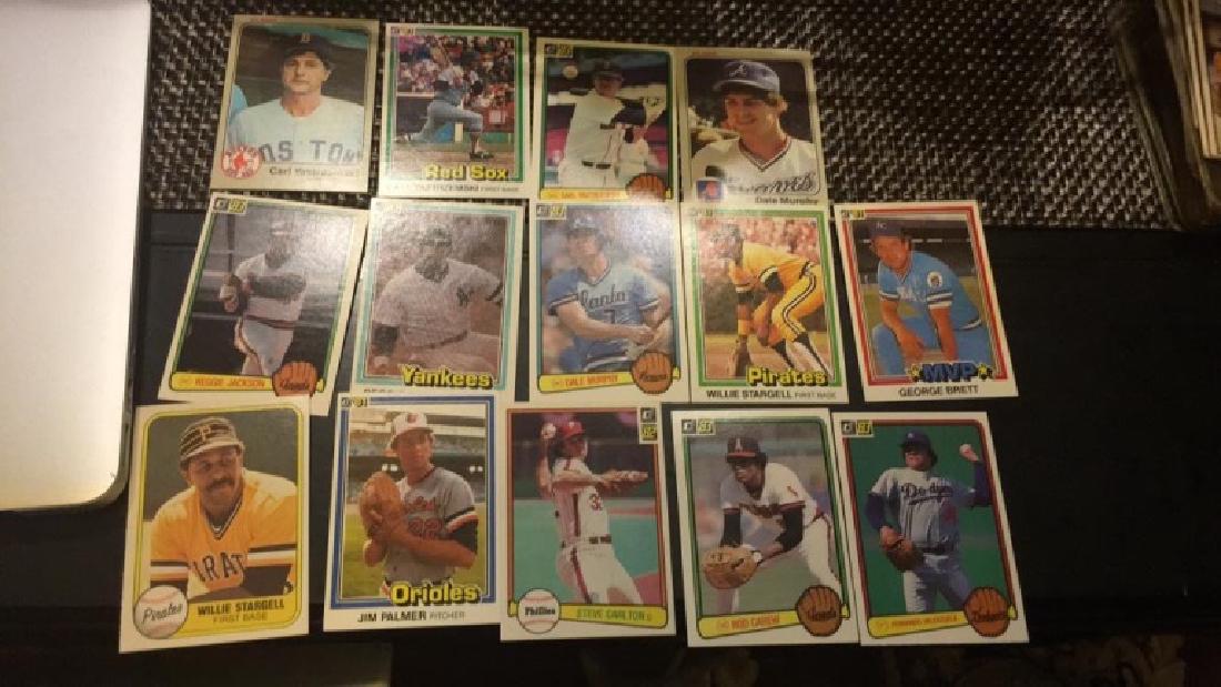 Carl Yastrzemski Dale Murphy Reggie Jackson Willy: Stargell Jim Palmer Steve Carlton Rod Carew George Brett Fernando valance Waiala vintage card lot