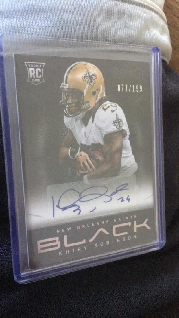 Khiry Robinson UD Black auto /199: Khiry Robinson UD Black auto /199