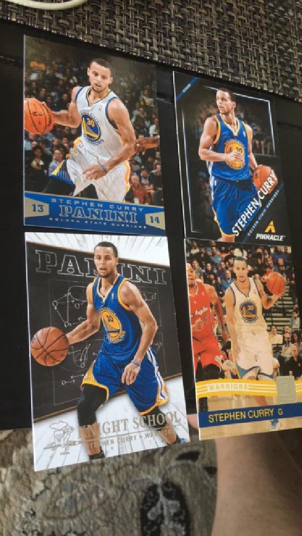 Stephen Curry 4 card lot: with a knight school (1 of 2)