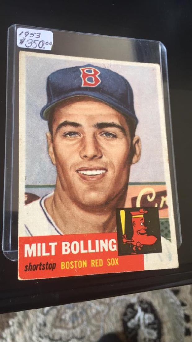 1953 Topps Milt Bolling RC #280 High Number: Boston Red Sox BV $350!