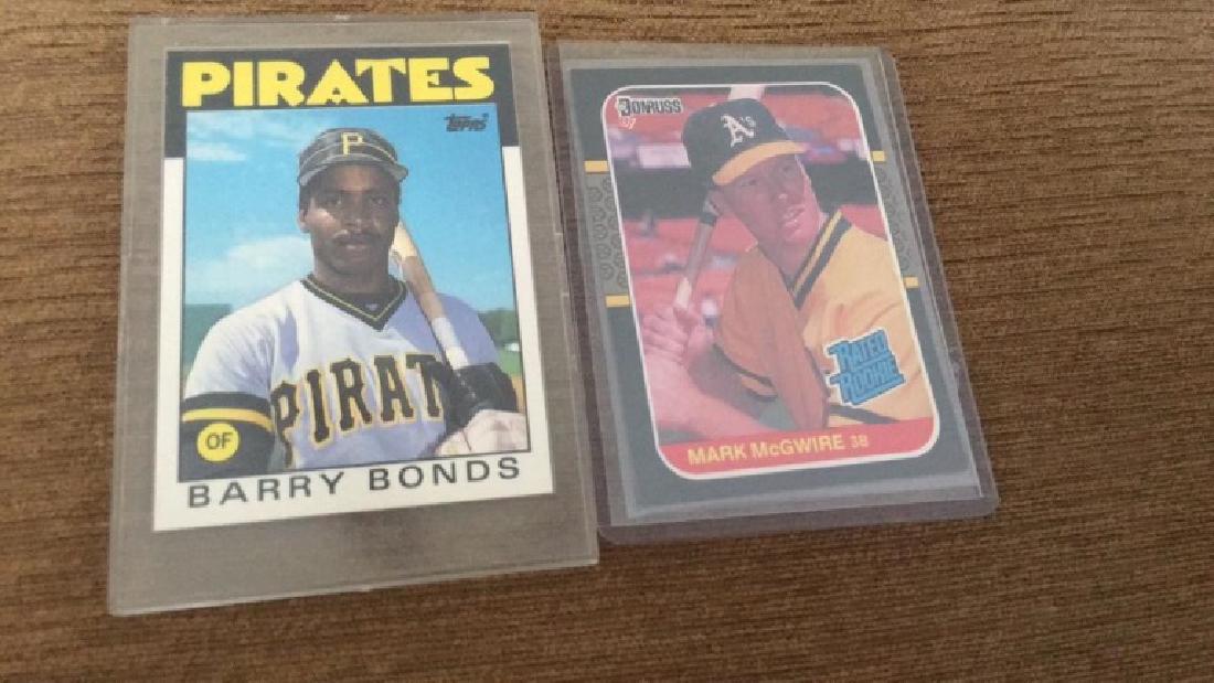 Barry bonds and Mark McGwire rookie card lot: Barry bonds and Mark McGwire rookie card lot