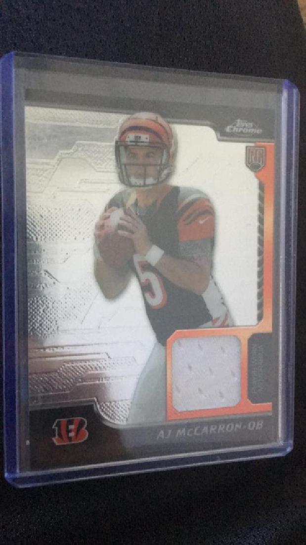AJ McCarron Topps chrome RC jersey: AJ McCarron Topps chrome RC jersey