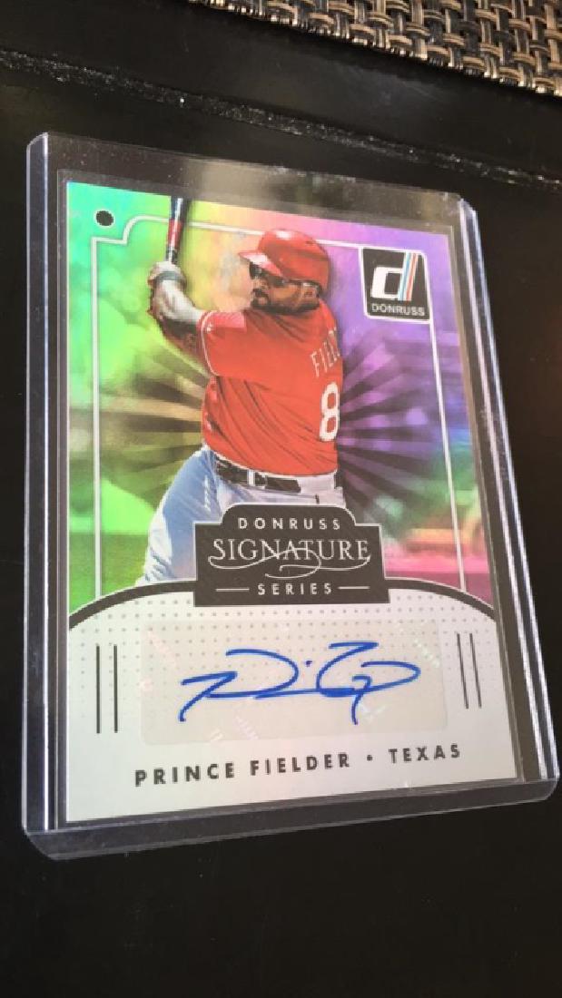 Prince Fielder Donruss 2016 signature auto card (1 of 2)
