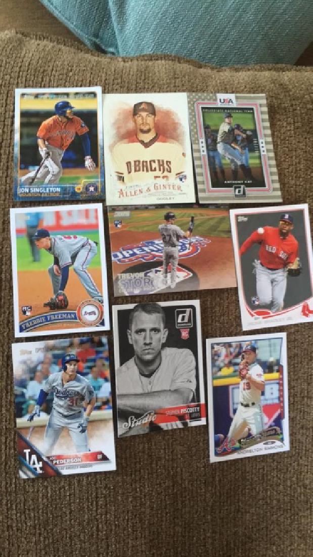 Nine card baseball rookie lot Freddie Freeman joc (1 of 4)
