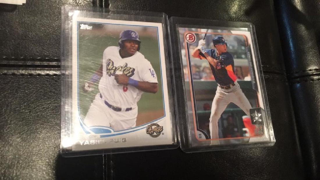 Yasiel Puig and Carlos Correa bowman and Topps RC (1 of 1)