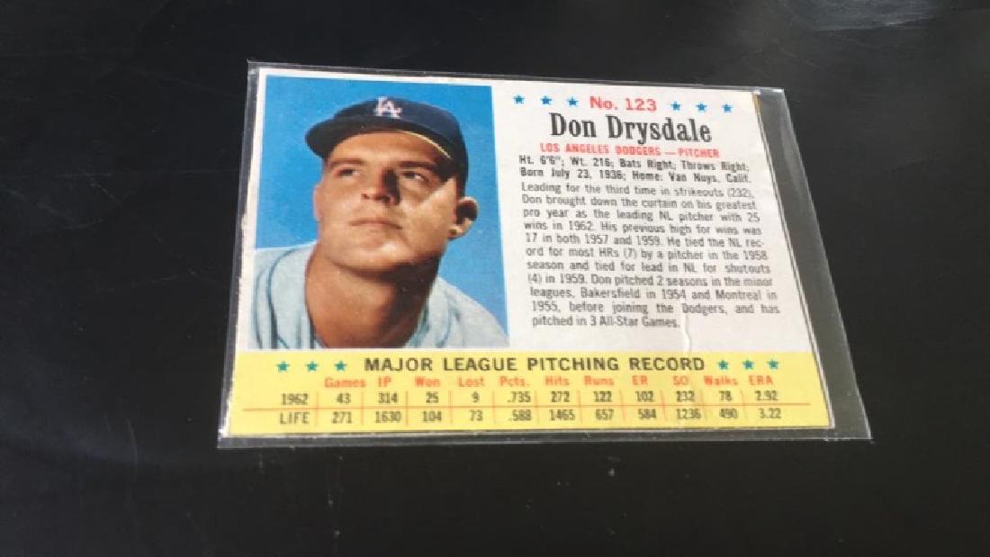 Don Drysdale 1963 post cereal card (1 of 2)