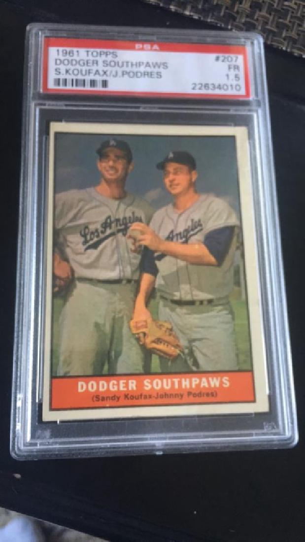 1961 Topps Dodger Southpaws Sandy Koufax Johnny (1 of 4)