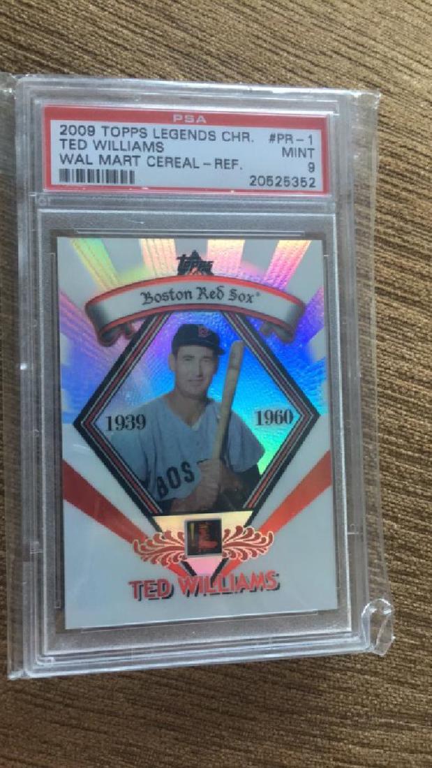 Thousand nine tops legends chrome Ted Williams: Walmart cereal refractor greeted PSA 9