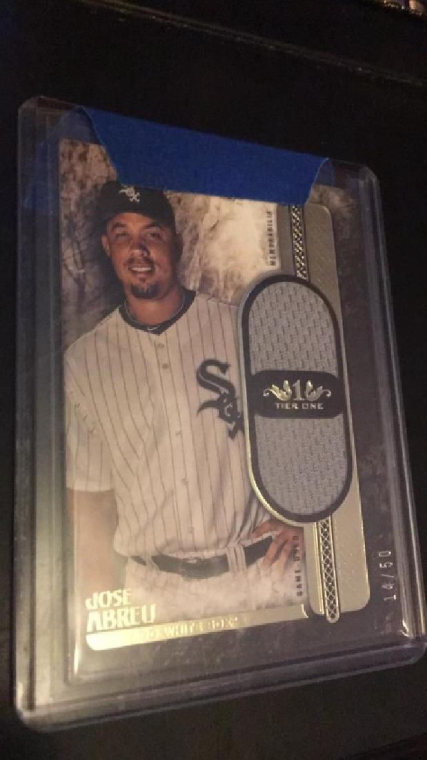 Jose Abreu 2016 tier one jersey card (1 of 1)
