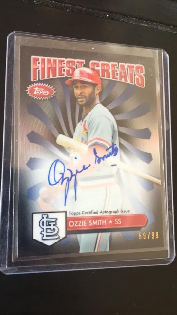Ozzie Smith Topps finest auto /99 (1 of 2)