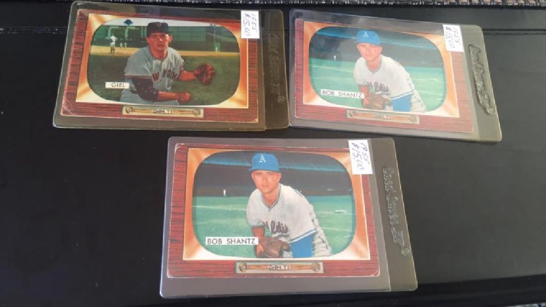1955 Bowman Bob Shantz X2 and Paul Giel (1 of 2)