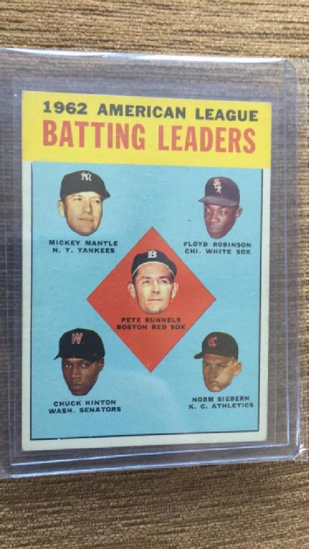 1963 Topps Mickey Mantle American League Batting (1 of 2)