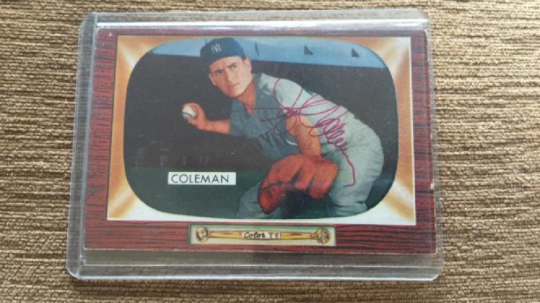 Jerry Coleman 1955 Bowman autographed (1 of 2)