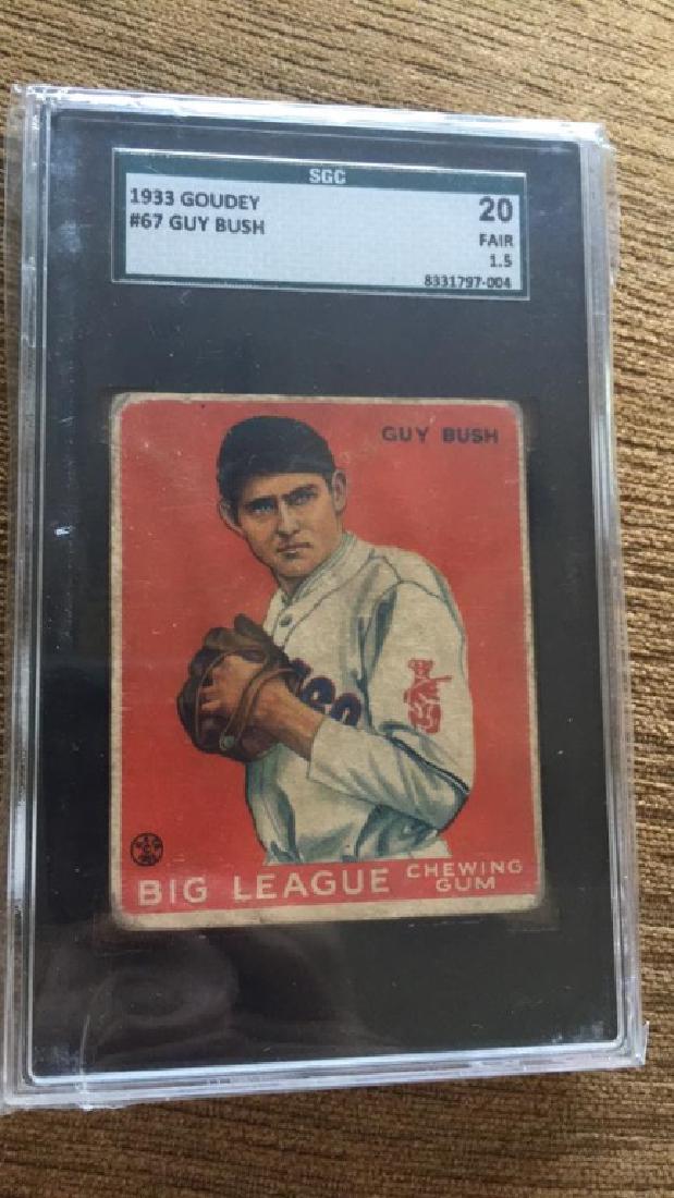 1933 Goudey Guy Bush Graded by SGC 20: 1933 Goudey Guy Bush Graded by SGC 20