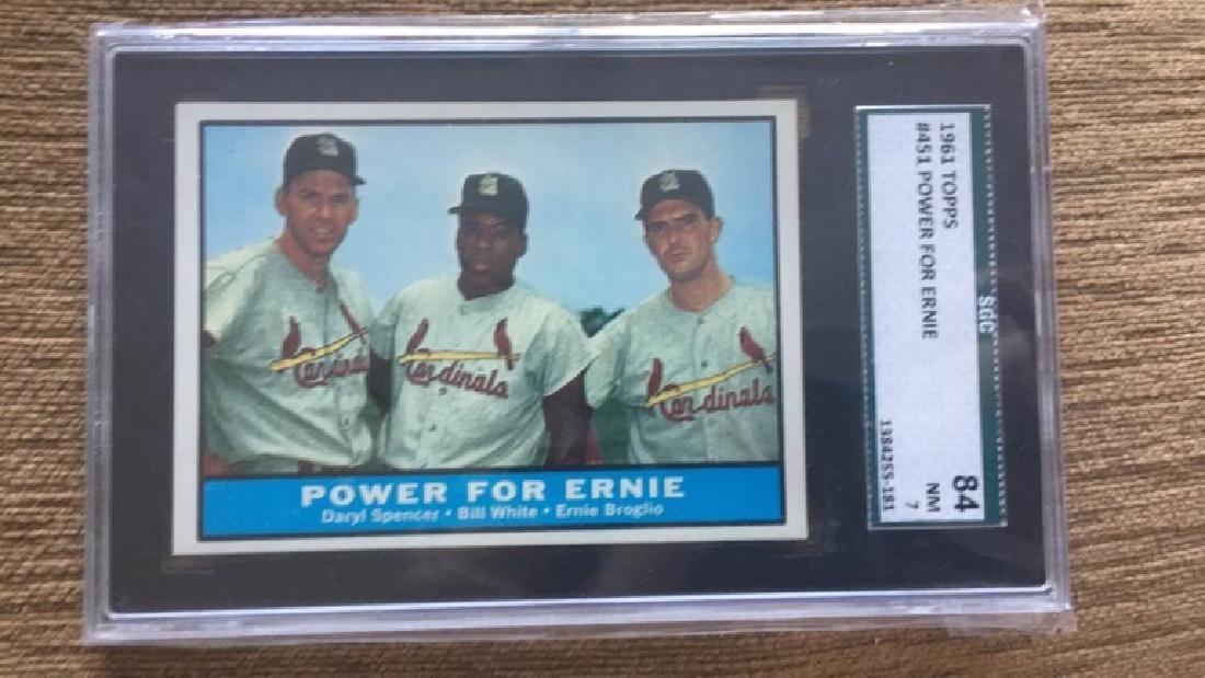1961 tops number 451 power for Ernie graded SGC (1 of 2)