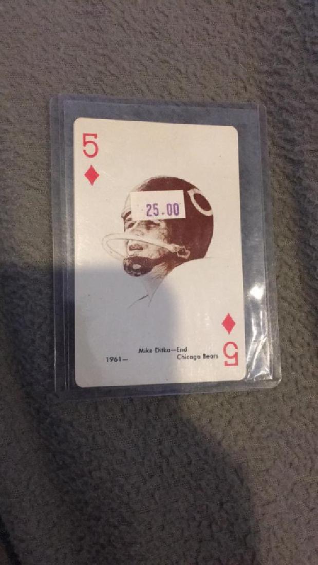 MIKE DITKA 1963 STANCRAFT GREEN BACK Playing card (1 of 2)