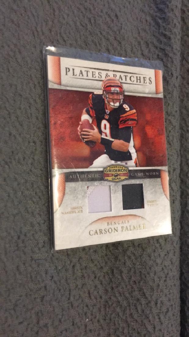 Carson Palmer plates and patches dual jersey (1 of 2)