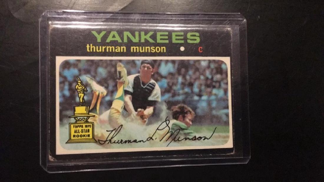 Thurman Munson 1971 tops vintage baseball card (1 of 3)
