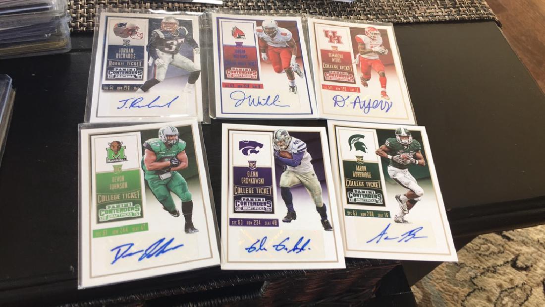 2016 contenders six card rookie auto lot with (1 of 3)