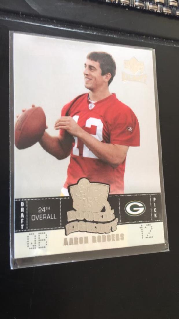 Aaron Rodgers 2005 upper deck NFL kick off rookie (1 of 4)