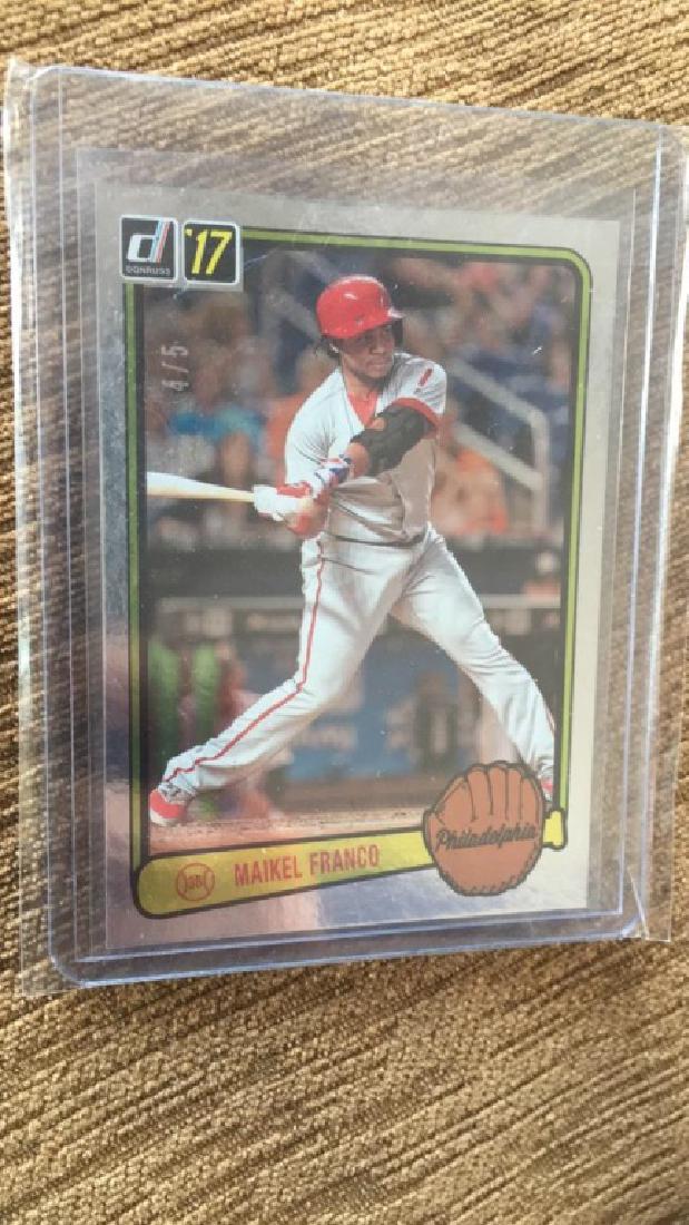 2017 DONRUSS Maikel Franco FOIL PRESS PROOF #4/5: 2017 DONRUSS Maikel Franco FOIL PRESS PROOF #4/5